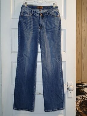 Judy Blue 90s Straight Jeans Womens 11/30 Medium Wash High Rise Stretch 32.5